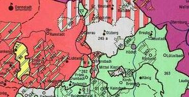 Ausschnitt Odenwald um 1550